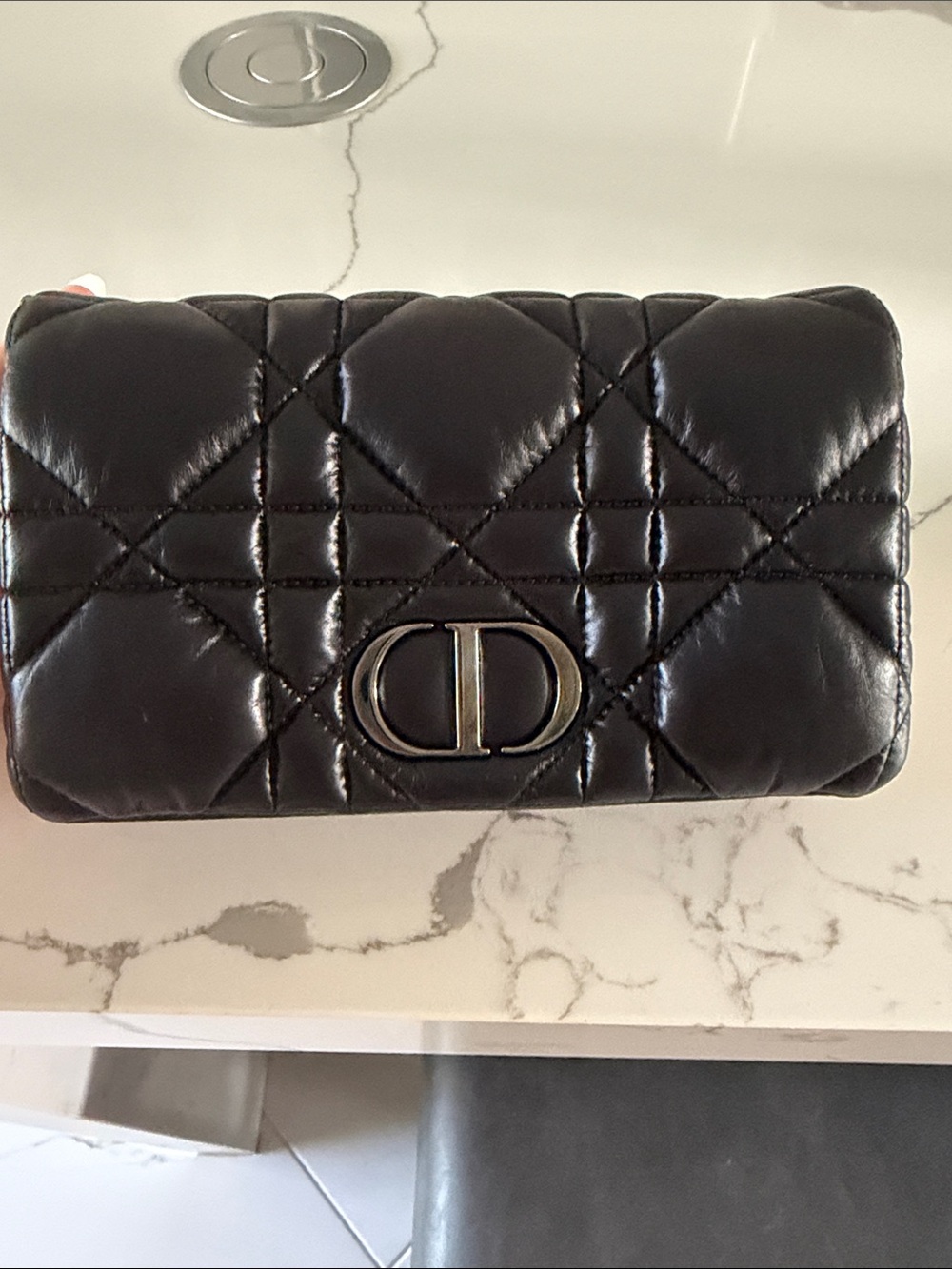 Dior Black Quilted Leather Crossbody with CD Logo